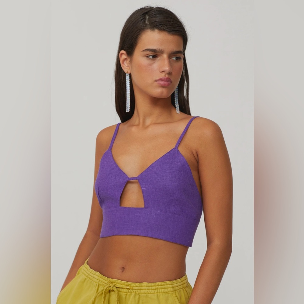PALOMA WOOL Dark Mauve Alf Top SIZE M